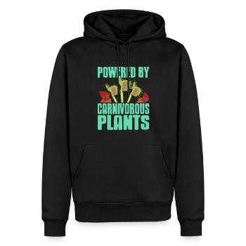Propulsé par des plantes carnivores - Sweat à capuche Premium bio Homme - noir - Devant - Nico (187cm)