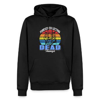Für immer tote Dinge sammeln - Taxidermie - Männer Premium Bio Hoodie - Schwarz - Vorne - Nico (187cm)
