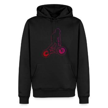 Femmes BMX Jeunes Vélos Hommes Cyclisme BMX Vélo - Sweat à capuche Premium bio Homme - noir - Devant - Nico (187cm)