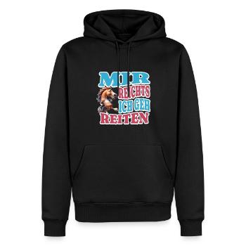 J’en ai assez de rouler - Sweat à capuche Premium bio Homme - noir - Devant - Nico (187cm)