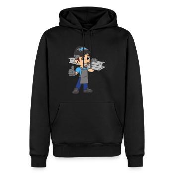 Schweisser - Männer Premium Bio Hoodie - Schwarz - Vorne - Nico (187cm)