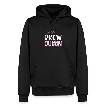 Brauen-königin. Microblading Augenbraue - Männer Premium Bio Hoodie - Schwarz - Vorne - Nico (187cm)
