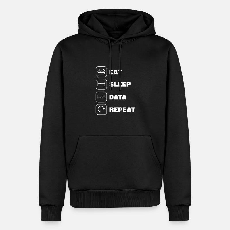 Datenwissenschaft. Big Data-analytik. Für - Männer Premium Bio Hoodie - Schwarz