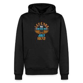 July 1972 - 50th birthday gift. Awesome. - Men’s Premium Organic Hoodie - black - Front - Nico (187cm)