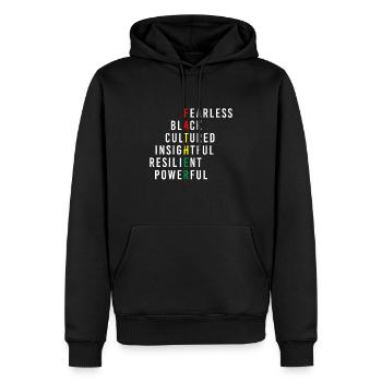 Black Father Black Cultured Fathers Day - Männer Premium Bio Hoodie - Schwarz - Vorne - Nico (187cm)