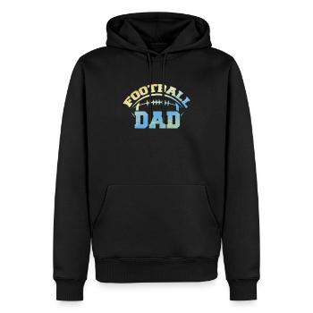 Journée de match des fans de football papa - Sweat à capuche Premium bio Homme - noir - Devant - Nico (187cm)