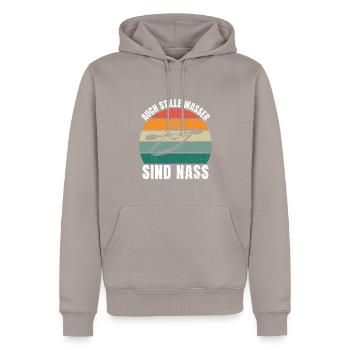 Kajak Geschenkidee Kanu Paddeln Kajakfahren - Männer Premium Bio Hoodie - Taupe - Vorne - Nico (187cm)