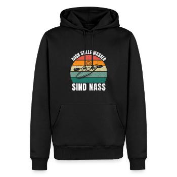 Kajak Geschenkidee Kanu Paddeln Kajakfahren - Männer Premium Bio Hoodie - Schwarz - Vorne - Nico (187cm)