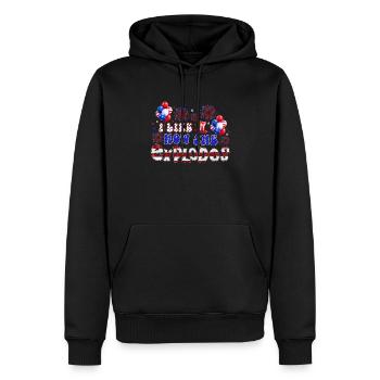 J’aime comment elle explose le 4 juillet - Sweat à capuche Premium bio Homme - noir - Devant - Nico (187cm)