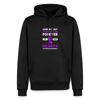 Vorbei, Aber Nicht Vergessen. Bewusstsein Für - Männer Premium Bio Hoodie - Schwarz - Vorne - Nico (187cm)