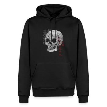 Vintage Japanese Matchbook Skull - Men’s Premium Organic Hoodie - black - Front - Nico (187cm)