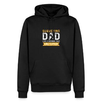 Vermessungs-vater. Kartograph. Landgutachter. - Männer Premium Bio Hoodie - Schwarz - Vorne - Nico (187cm)