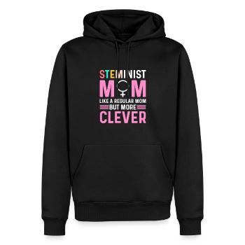 Steminist Mom. Wie Eine Normale Mutter, Nur - Männer Premium Bio Hoodie - Schwarz - Vorne - Nico (187cm)