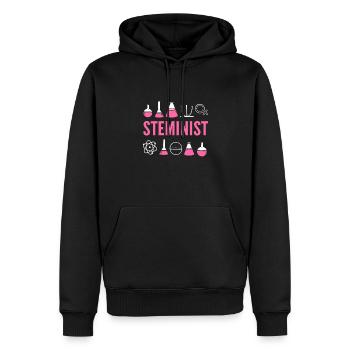 Steminist. Frauen In Der Wissenschaft. Steminist - Männer Premium Bio Hoodie - Schwarz - Vorne - Nico (187cm)