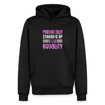 Regelmäßig Für Die Gleichstellung Eintreten. - Männer Premium Bio Hoodie - Schwarz - Vorne - Nico (187cm)