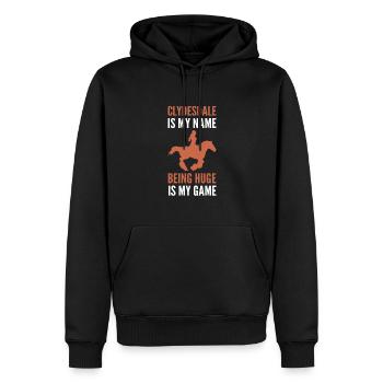 Clydesdale Ist Mein Name. Riesig Sein Ist Mein - Männer Premium Bio Hoodie - Schwarz - Vorne - Nico (187cm)