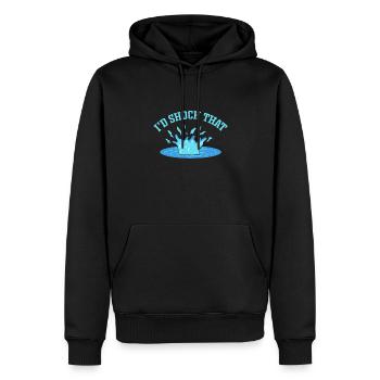 Cela me choquerait. Nettoyeur de piscine. Mare - Sweat à capuche Premium bio Homme - noir - Devant - Nico (187cm)