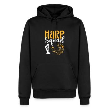 Harfengruppe. Harfenist. Harfenspieler - Männer Premium Bio Hoodie - Schwarz - Vorne - Nico (187cm)