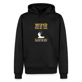 Kitesurfen Löst Den Rest. Kiteboarding - Männer Premium Bio Hoodie - Schwarz - Vorne - Nico (187cm)