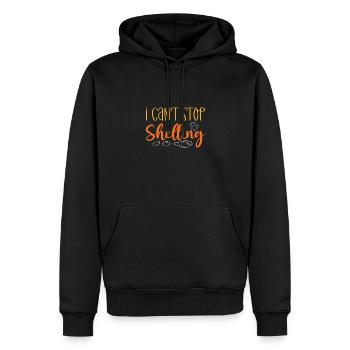 Ich Kann Nicht Aufhören, Muscheln Zu Sammeln. - Männer Premium Bio Hoodie - Schwarz - Vorne - Nico (187cm)