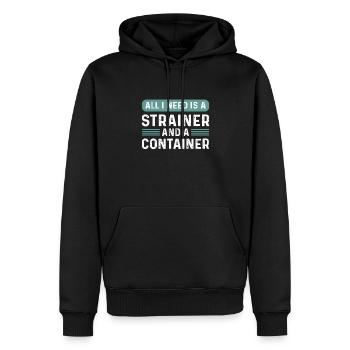 Tout ce dont j’ai besoin, c’est d’un tamis - Sweat à capuche Premium bio Homme - noir - Devant - Nico (187cm)