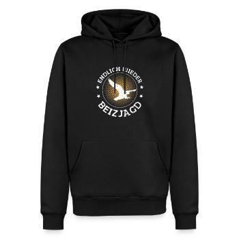 Falconry Falconry Pickling Bird of Prey Falcon - Men’s Premium Organic Hoodie - black - Front - Nico (187cm)