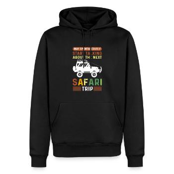 Peut commencer à penser à la prochaine - Sweat à capuche Premium bio Homme - noir - Devant - Nico (187cm)