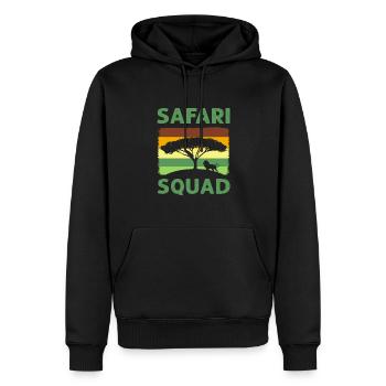 Safari-kader. Safari-familienurlaub - Männer Premium Bio Hoodie - Schwarz - Vorne - Nico (187cm)