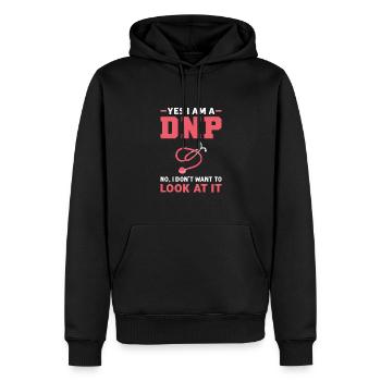 Ja, Ich Bin Ein Dnp. Nein, Ich Möchte Es Mir - Männer Premium Bio Hoodie - Schwarz - Vorne - Nico (187cm)