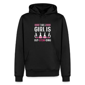Dieses Mädchen Ist Out-stem-ding. Steminist - Männer Premium Bio Hoodie - Schwarz - Vorne - Nico (187cm)