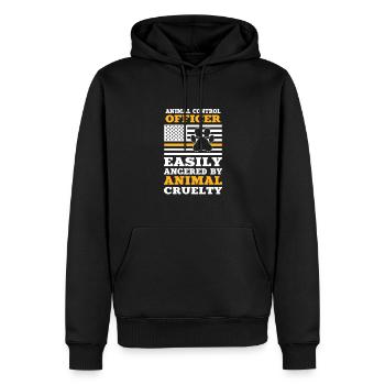 Aco. Tierrettung. Tierkontrolleur - Männer Premium Bio Hoodie - Schwarz - Vorne - Nico (187cm)
