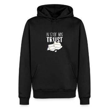 Nous comptons sur le savon. Saponification. - Sweat à capuche Premium bio Homme - noir - Devant - Nico (187cm)