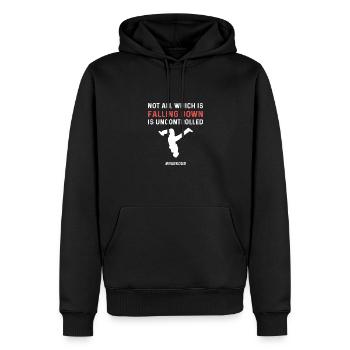 Not all that falls down is - Men’s Premium Organic Hoodie - black - Front - Nico (187cm)