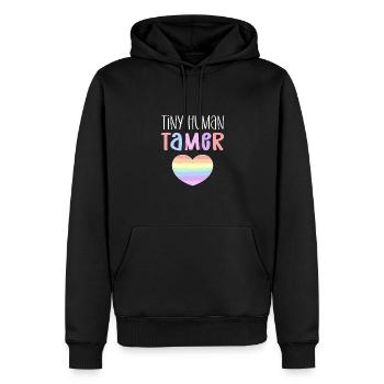 Petit dompteur humain. Appréciation de la - Sweat à capuche Premium bio Homme - noir - Devant - Nico (187cm)
