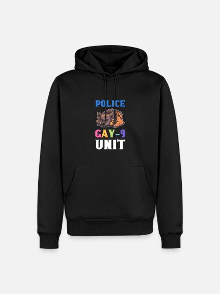 Police Gay-9 Unit. Lgbtq police. policeman - Men’s Premium Organic Hoodie - black
