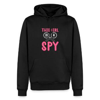 Dieses Mädchen Ist Eine Spionin. Private Eye. - Männer Premium Bio Hoodie - Schwarz - Vorne - Nico (187cm)