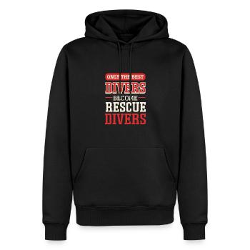 Nur Die Besten Taucher Werden Rettungstaucher. - Männer Premium Bio Hoodie - Schwarz - Vorne - Nico (187cm)