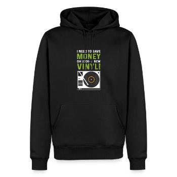 Ich Muss Geld Sparen. Oh, Sieh Mal, Ein Neues - Männer Premium Bio Hoodie - Schwarz - Vorne - Nico (187cm)