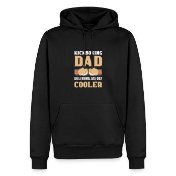 Kickboxer-vater. Martial Arts Fighter Dad. - Männer Premium Bio Hoodie - Schwarz - Vorne - Nico (187cm)
