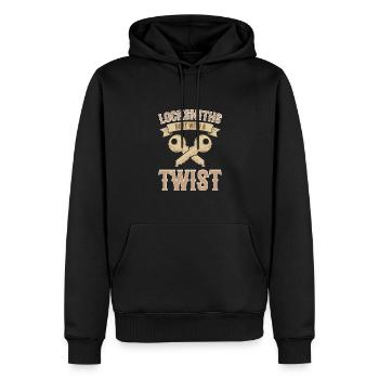 Schlüsseldienste Machen Es Mit Einem Twist. - Männer Premium Bio Hoodie - Schwarz - Vorne - Nico (187cm)