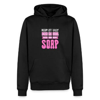 Mit Kommerzieller Seife Respektvoll Nicht - Männer Premium Bio Hoodie - Schwarz - Vorne - Nico (187cm)
