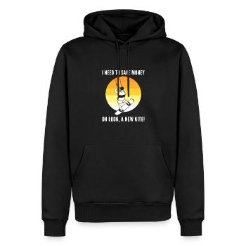 Oh, un nouveau cerf-volant! Kitesurf Kitesurf - Sweat à capuche Premium bio Homme - noir - Devant - Nico (187cm)