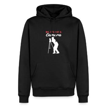 Nein, Es Ist Keine Kamera. Kartograph. - Männer Premium Bio Hoodie - Schwarz - Vorne - Nico (187cm)