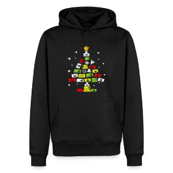 Photographer Job Christmas Tree Happy Holidays - Männer Premium Bio Hoodie - Schwarz - Vorne - Nico (187cm)