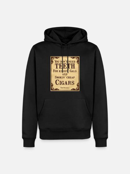 Cowboy Quotes Don't Need Teeth - Men’s Premium Organic Hoodie - black