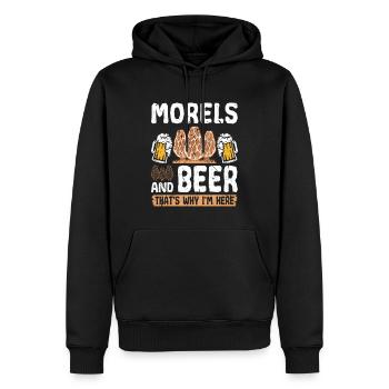 Beer Drinking Morel Hunting - Männer Premium Bio Hoodie - Schwarz - Vorne - Nico (187cm)