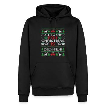 All I Want for Christmas Is Chick Fil A - Männer Premium Bio Hoodie - Schwarz - Vorne - Nico (187cm)