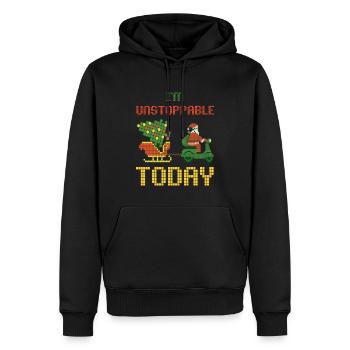 Merry Christmas I'm Unstoppable Today Santa - Männer Premium Bio Hoodie - Schwarz - Vorne - Nico (187cm)