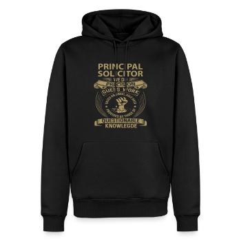 Avocat principal Nous faisons de la précision - Sweat à capuche Premium bio Homme - noir - Devant - Nico (187cm)