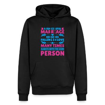 Valentines Day A Successful Marriage Love Saying - Männer Premium Bio Hoodie - Schwarz - Vorne - Nico (187cm)